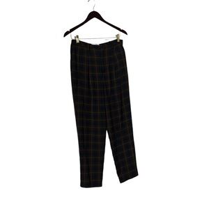 OAK + FORT Plaid Gingham High Rise Trousers Pants